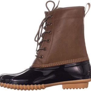 New Sporto Ariel Original Duck Rubber Boots Size 6 Tan/Brown